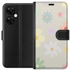 Gustaf - Pl&aring;nboksfodral till OnePlus Nord CE3 med fejdande blommor