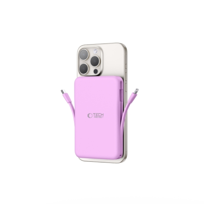 Tech-Protect - Tech Protect Powerbank Magsafe 10000mAh LifeMag - Lavender