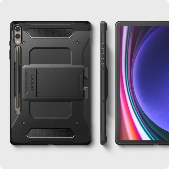UTGATT - Spigen Galaxy Tab S9 Plus Fodral Tough Armor Pro - Svart