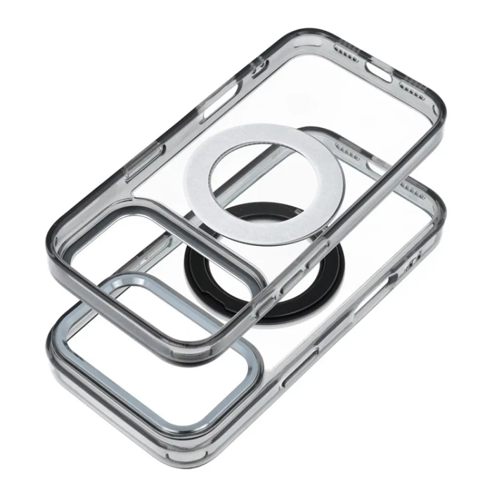 A-One Brand - Mobilskal Magafe iPhone 17 Pro Frame Circle med Stand - Svart