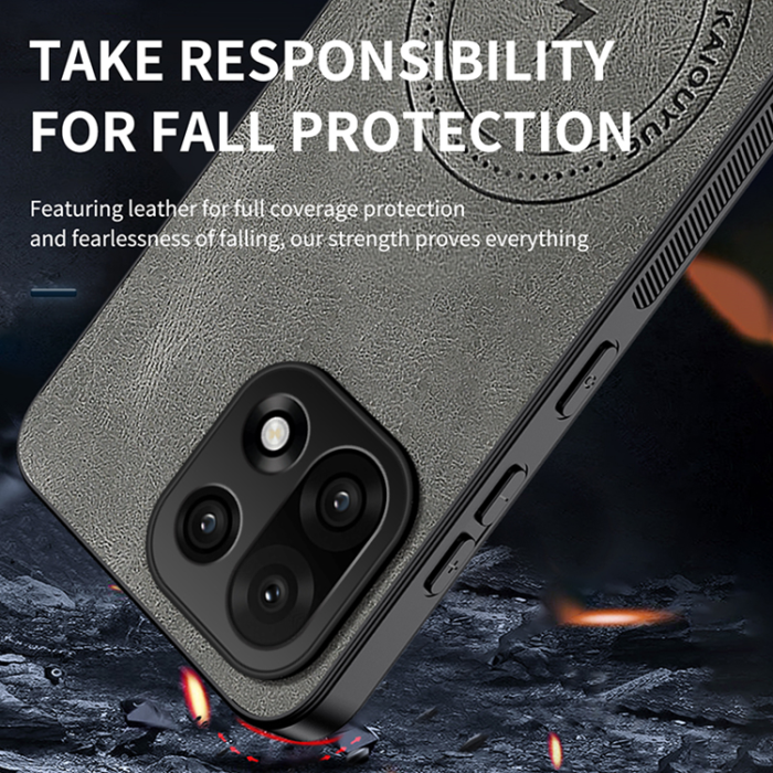 WANLONFENG - WANLONFENG OnePlus 15 Mobilskal MagSafe SD1 Nappa - Grå