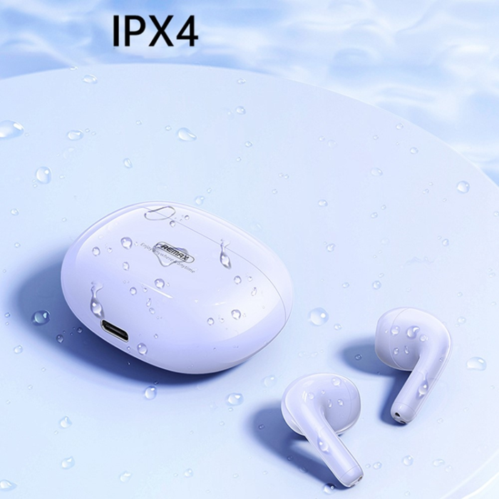 Remax - REMAX TWS Trådlös Hörlurar Bluetooth IPX4 Vattentät ENC - Blå