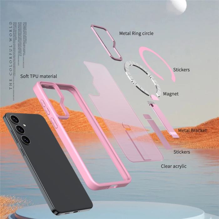 A-One Brand - Galaxy S25 Plus/S24 Plus Mobilskal MagSafe Kickstand Acrylic