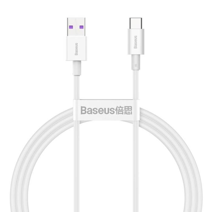 BASEUS - Baseus Superior USB-C till USB-A kabel 66 W 1m - Vit