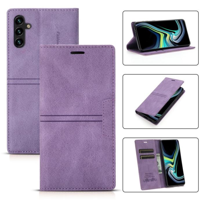 OEM - Samsung Galaxy S26 Plånboksfodral Magnetstängning Konstläder - Lila