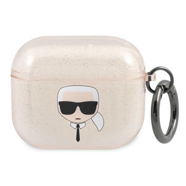 Karl Lagerfeld Skal Glitter Karl`s Head Airpods 3 - Guld | 2353 | AlltMobil