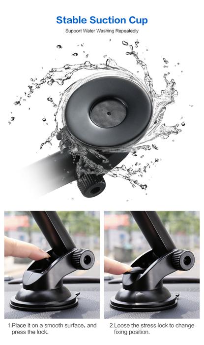 OEM - Universal Mobilhållare för instrumentbrädan/ vindrutan 3.8-6.5