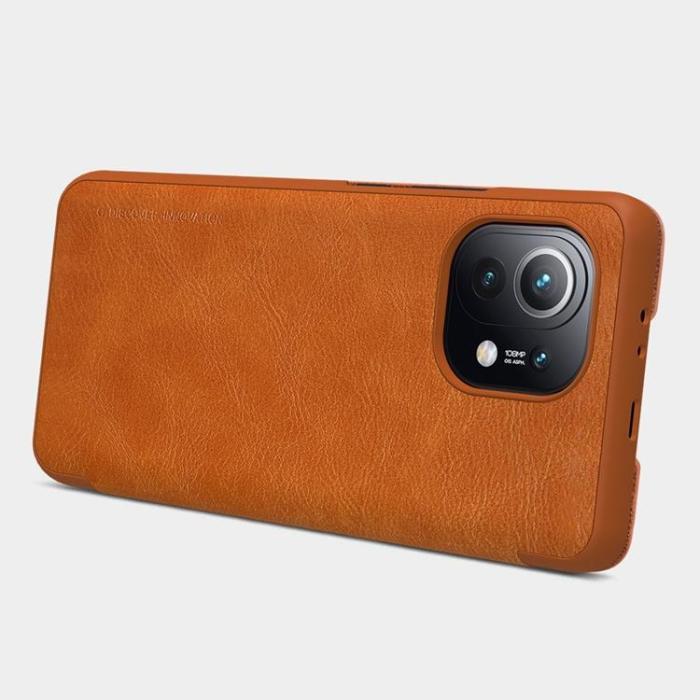 Nillkin - Nillkin Qin Läder Fodral Xiaomi Mi 11 - Brun