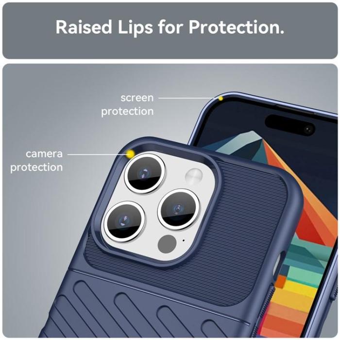 OEM - iPhone 15 Pro Max Mobilskal Twill Thunder - Blå