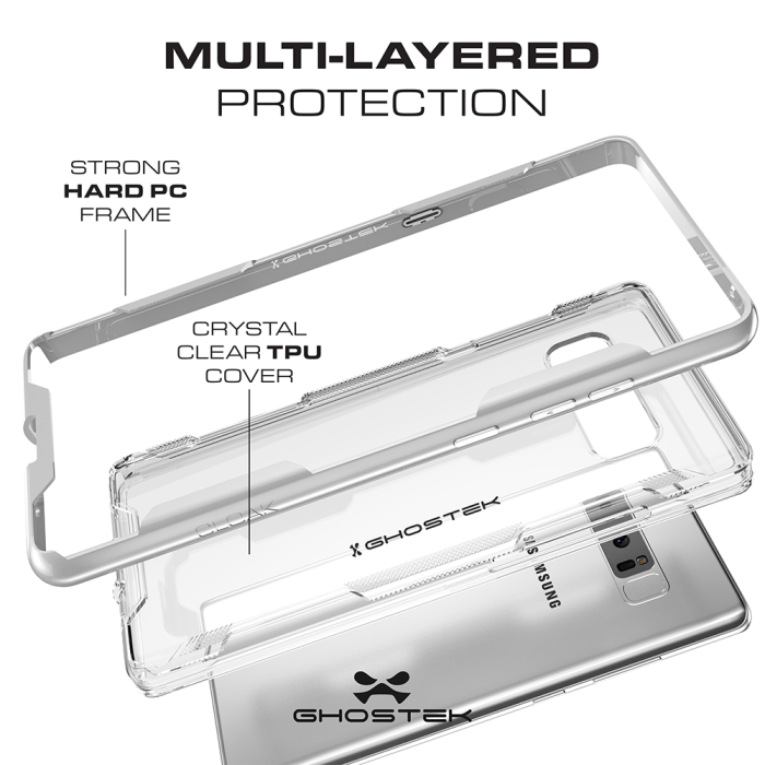 UTGATT4 - Ghostek Cloak 3 Skal till Samsung Galaxy Note 8 - Silver