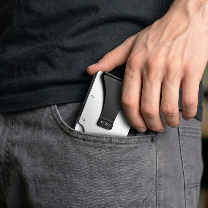 Tech-Protect - Tech-Protect Korthållare Thorn RFID - Steel Silver
