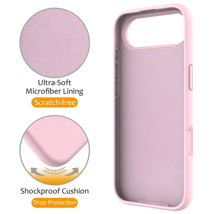 A-One Brand - iPhone Air Mobiskal MagSafe Kickstand PC + Silikon - Grå Rosa