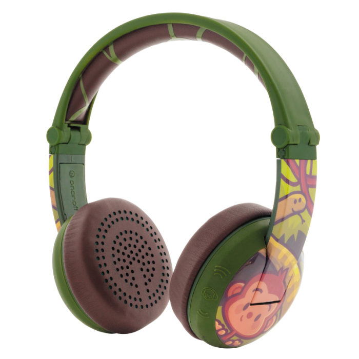 UTGATT5 - BuddyPhones Wave BT Barnhörlurar - Monkey Grön