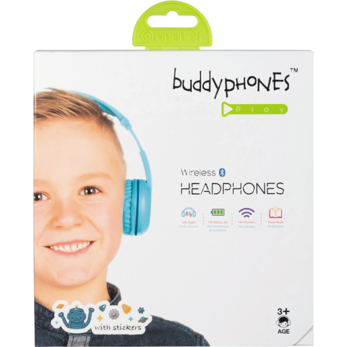 BuddyPhones - BuddyPhones Play BT Kids hörlurar - Glaciär Blå
