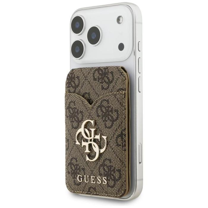 Guess - Guess MagSafe Korthållare Stativ med Spegel 4G - Brun