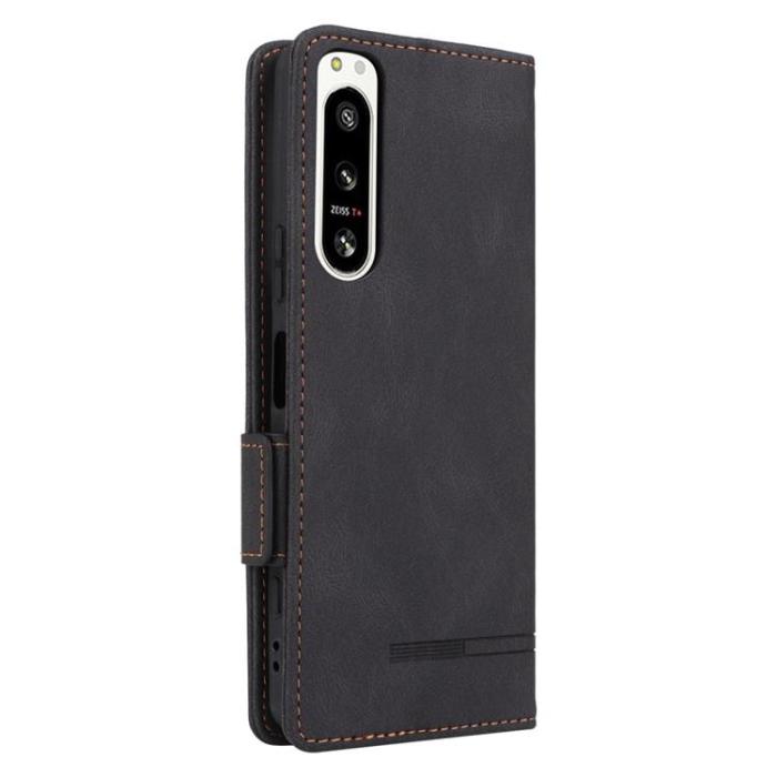 A-One Brand - Sony Xperia 5 IV Plånboksfodral Decor Magnetic Clasp - Svart
