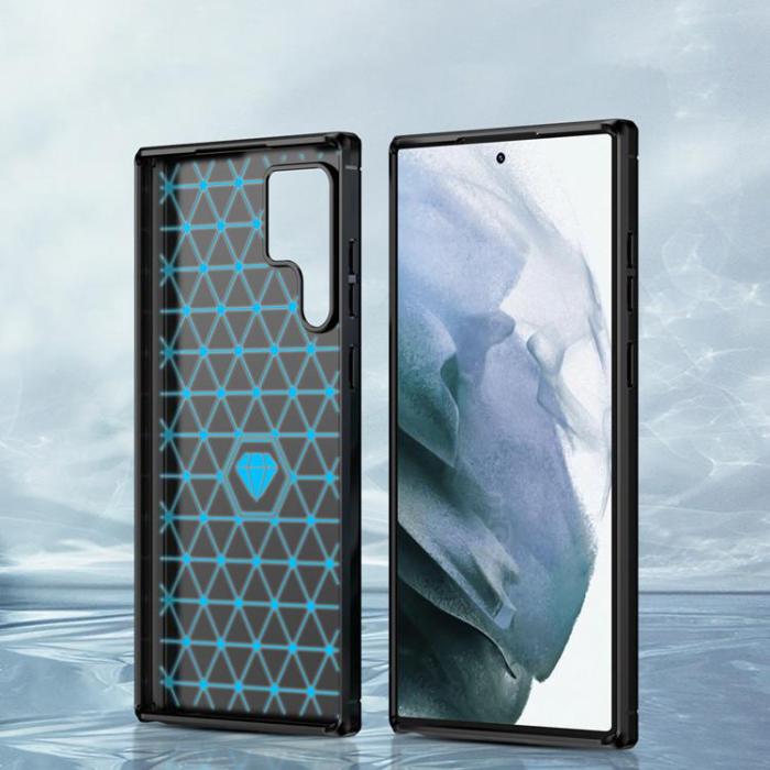 OEM - Galaxy S23 Ultra Skal Carbon Silicone Flexible - Svart