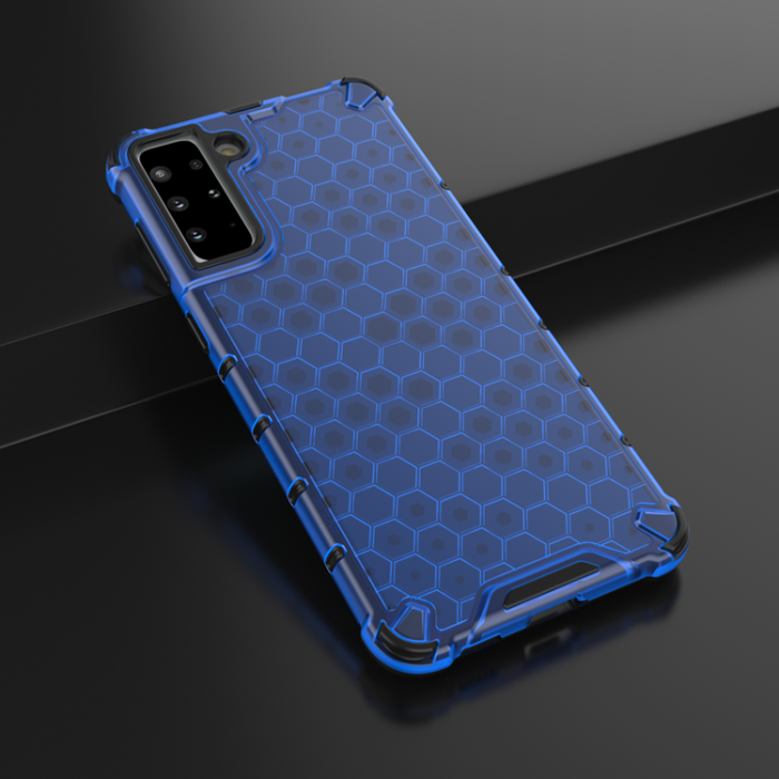 OEM - Galaxy S22 Skal Honeycomb Armored - Blå
