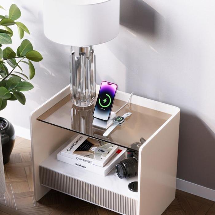 ALOGIC - ALOGIC 3-in-1 Trådlös Laddare Magsafe iPhone - Apple Watch - AirPods - Vit
