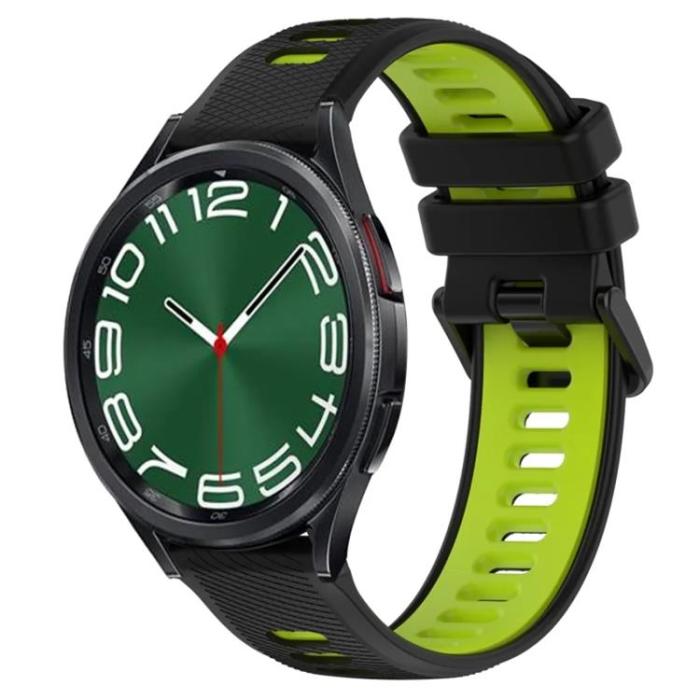 Taltech - Galaxy Watch 6 Classic (47mm) Armband - Svart/Grön