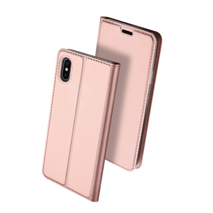 UTGATT4 - SiGN Skin Pro Plånboksfodral till iPhone XS Max - Roséguld