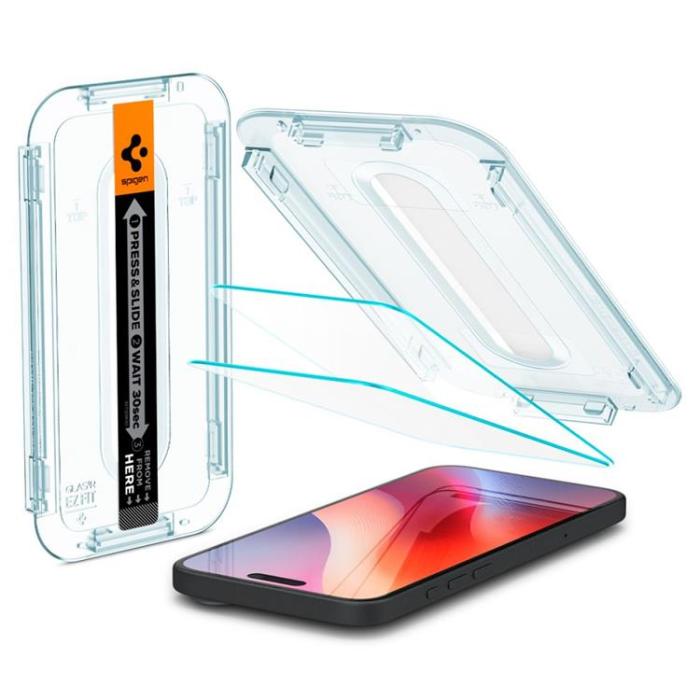 Spigen - [2-Pack] Spigen iPhone 16/15 Härdat Glas Skärmskydd 'EZ' Fit
