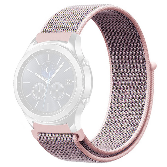 KALEBOL - Kalebol Galaxy Watch 6/6 Classic Armband Nylon Loop - Ljusrosa