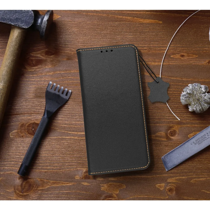 OEM - Xiaomi Redmi 14C Plånboksfodral Smart Pro Äkta Läder - Svart