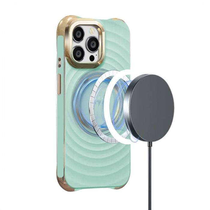 OEM - iPhone 13 Pro Mobilskal Magsafe Circle Glam - Mintgrön