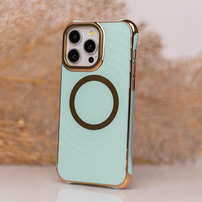 OEM - iPhone 13 Pro Mobilskal Magsafe Circle Glam - Mintgrön