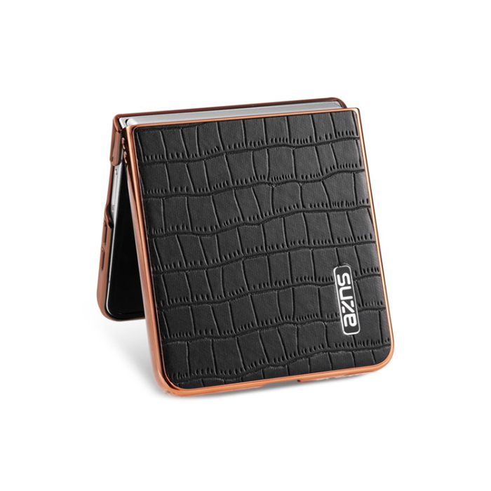 AZNS - AZNS Galaxy Z Flip 7 Mobilskal Crocodile Texture - Svart