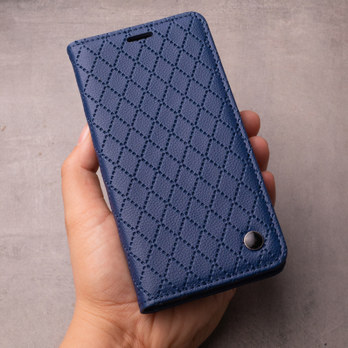 OEM - Xiaomi Redmi Note 14 4G Plånboksfodral Smart Caro - Marinblå