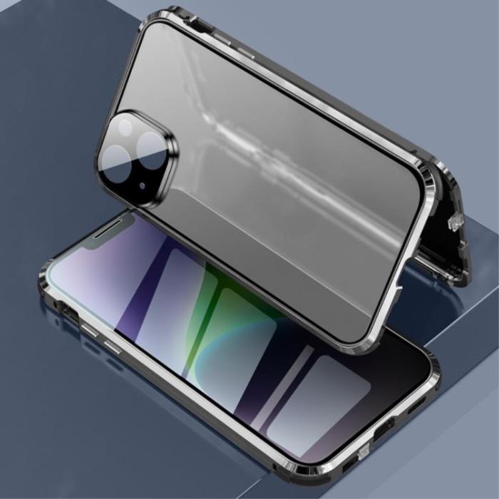 UTGATT1 - iPhone 14 Skal Anti-Spy Metall Magnetic - Svart