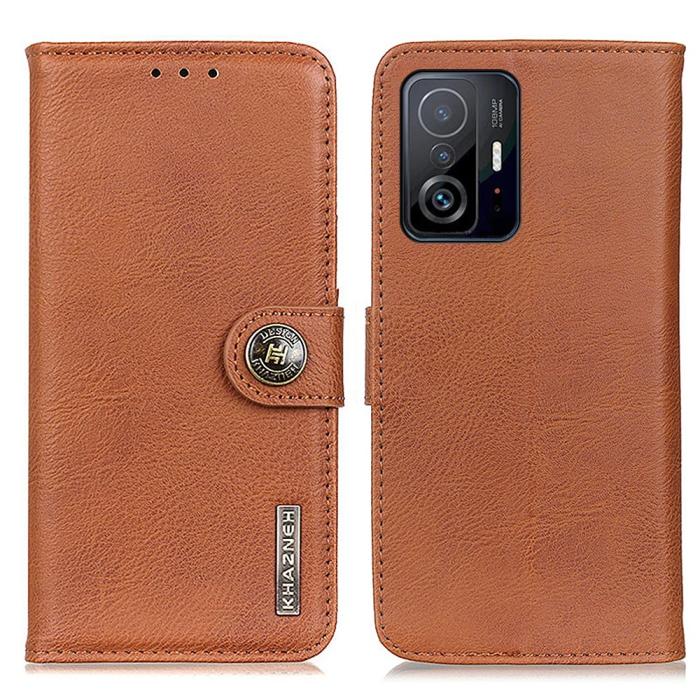 KHAZNEH - Khanzeh Plånboksfodral Xiaomi 11T /11T Pro - Brun