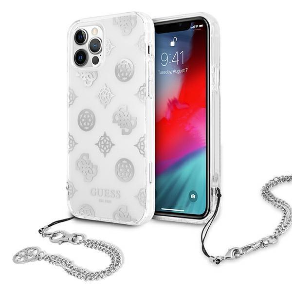 Guess iPhone 12 Pro Max Skal Peony Chain Collection - Silver | 2353 | AlltMobil