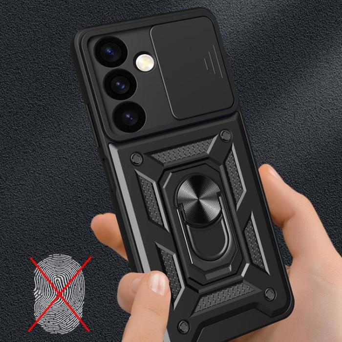 OEM - Galaxy S24 Mobilskal Hybrid Armor Camshield - Svart