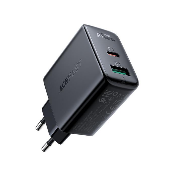 Acefast - Acefast PD Väggladdare USB Till USB-C 32W - Svart