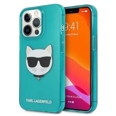 UTGATT1 - Karl Lagerfeld Glitter Choupette Fluo Skal iPhone 13 / 13 Pro - Blå