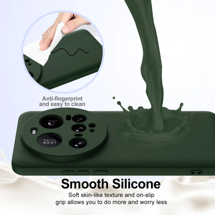 A-One Brand - Xiaomi 15 Ultra Mobilskal MagSafe Liquid Silikon - Mörkgrön