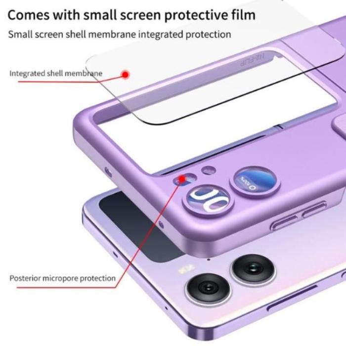 OEM - Oppo Find N2 Flip Mobilskal Ringhållare Kickstand - Lila