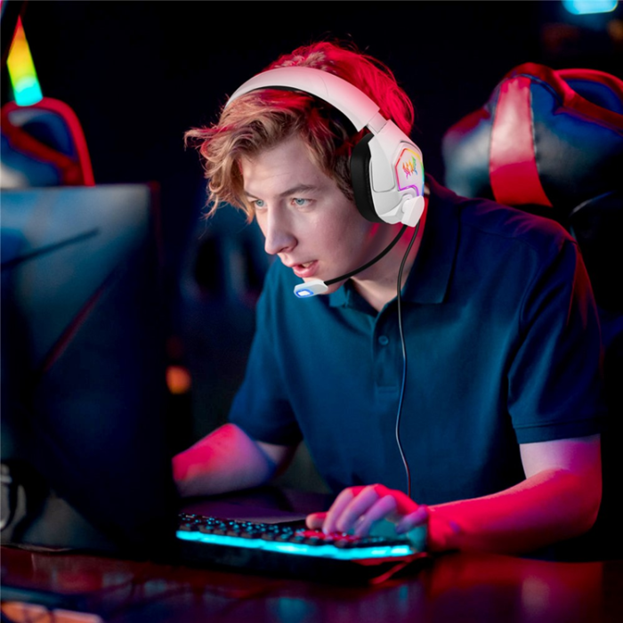 KOTION EACH - KOTION EACH Over-Ear Gaming Trådbundna Hörlurar RGB-ljus G3000