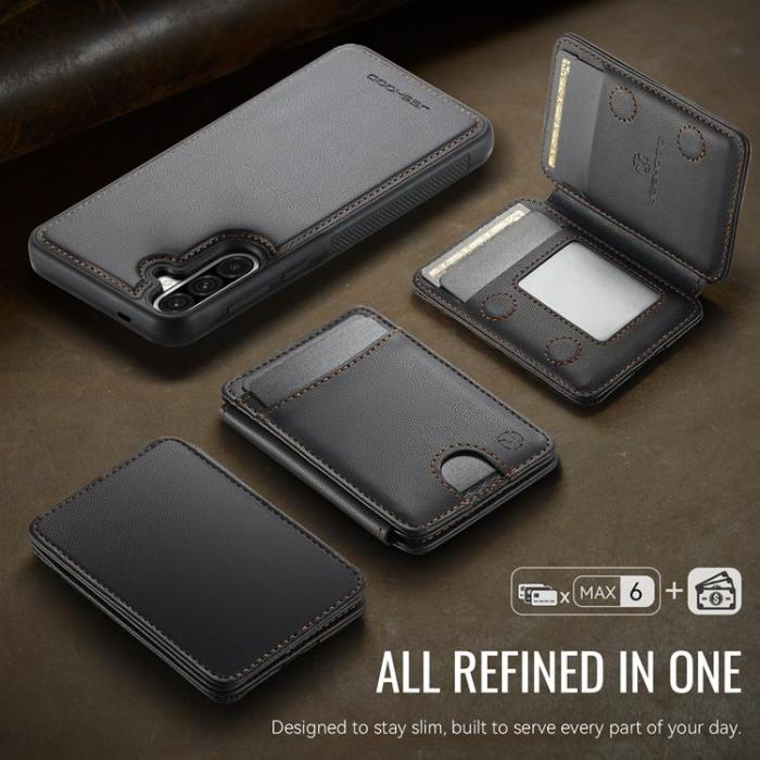 OEM - JEEHOOD Samsung Galaxy A56 5G Fodral KonstLäder - Svart