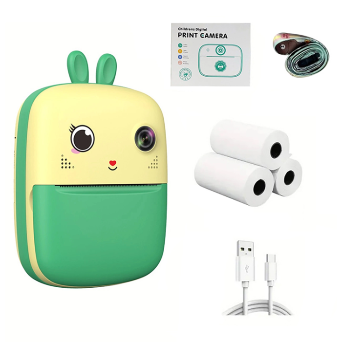 OEM - Mini Termisk Skrivare För Barn med Kamera Och Videokamera 1800mAh