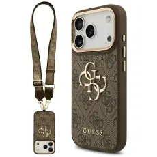 Guess - Guess Mobilskal till iPhone 17 Pro 4G Big Classic Logo Big Strap Metal - Brun