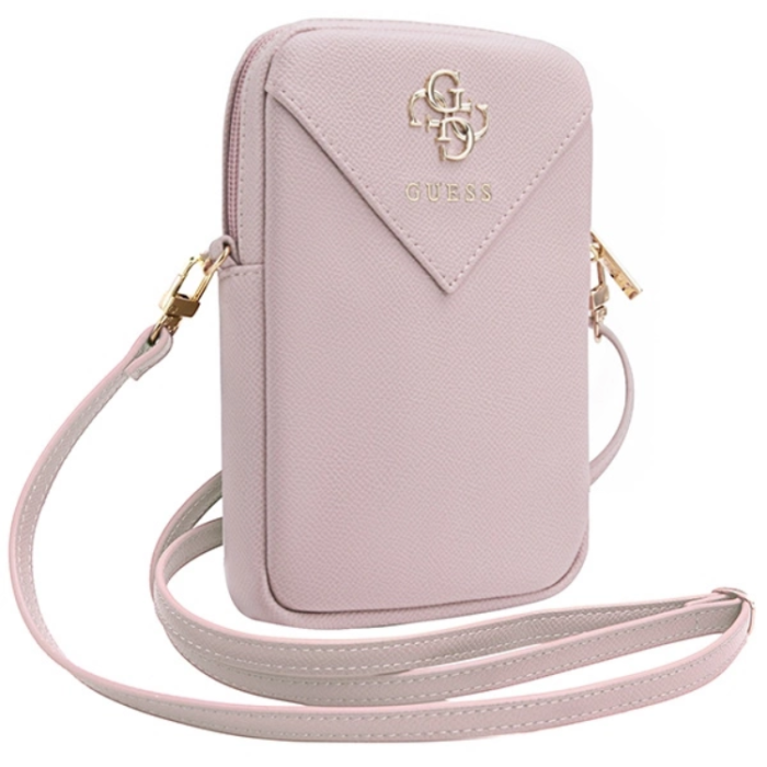 Guess - Guess Mobilväska Zip Triangle 4G - Rosa