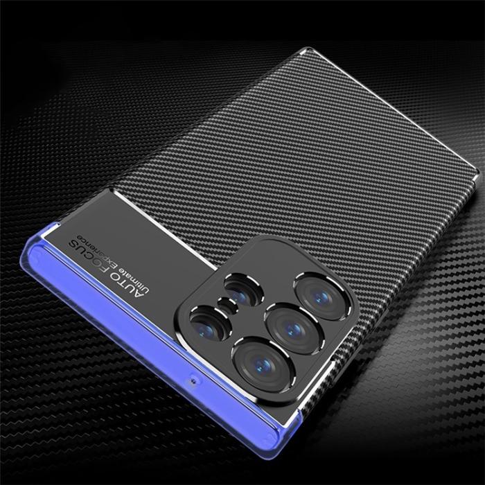 A-One Brand - Galaxy S23 Ultra Skal Carbon Fiber Texture - Svart