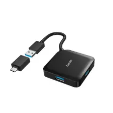 Hama - Hama Hubb USB/USB-C 1:4 1.5 Gbit/s