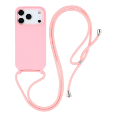 A-One Brand - iPhone 17 Pro Max Mobilskal TPU Shockproof med Lanyard - Rosa