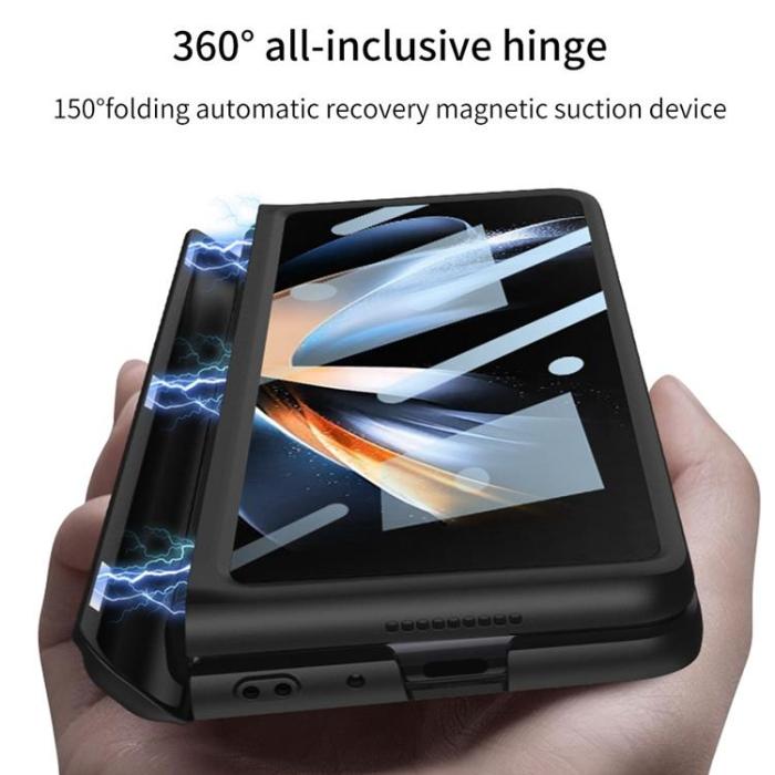 GKK - GKK Galaxy Z Fold 4 Skal Magnetic Kickstand - Vinröd