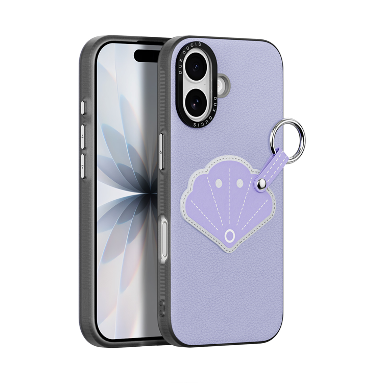 DUX DUCIS iPhone 17 Mobilskal med Fingerring/Rem Luvy Series (Lilac Purple & Shell) | 2353 | AlltMobil